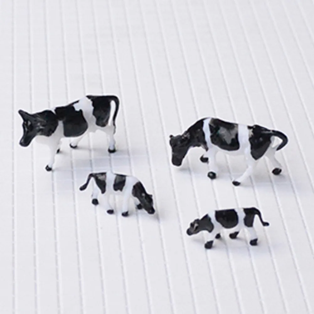 Animals Model Railway Cow 1:76 Scale HO/OO Gauge 00 Model Railway Cows Model Railway Black&White Cow OO Scale Parts Accessories