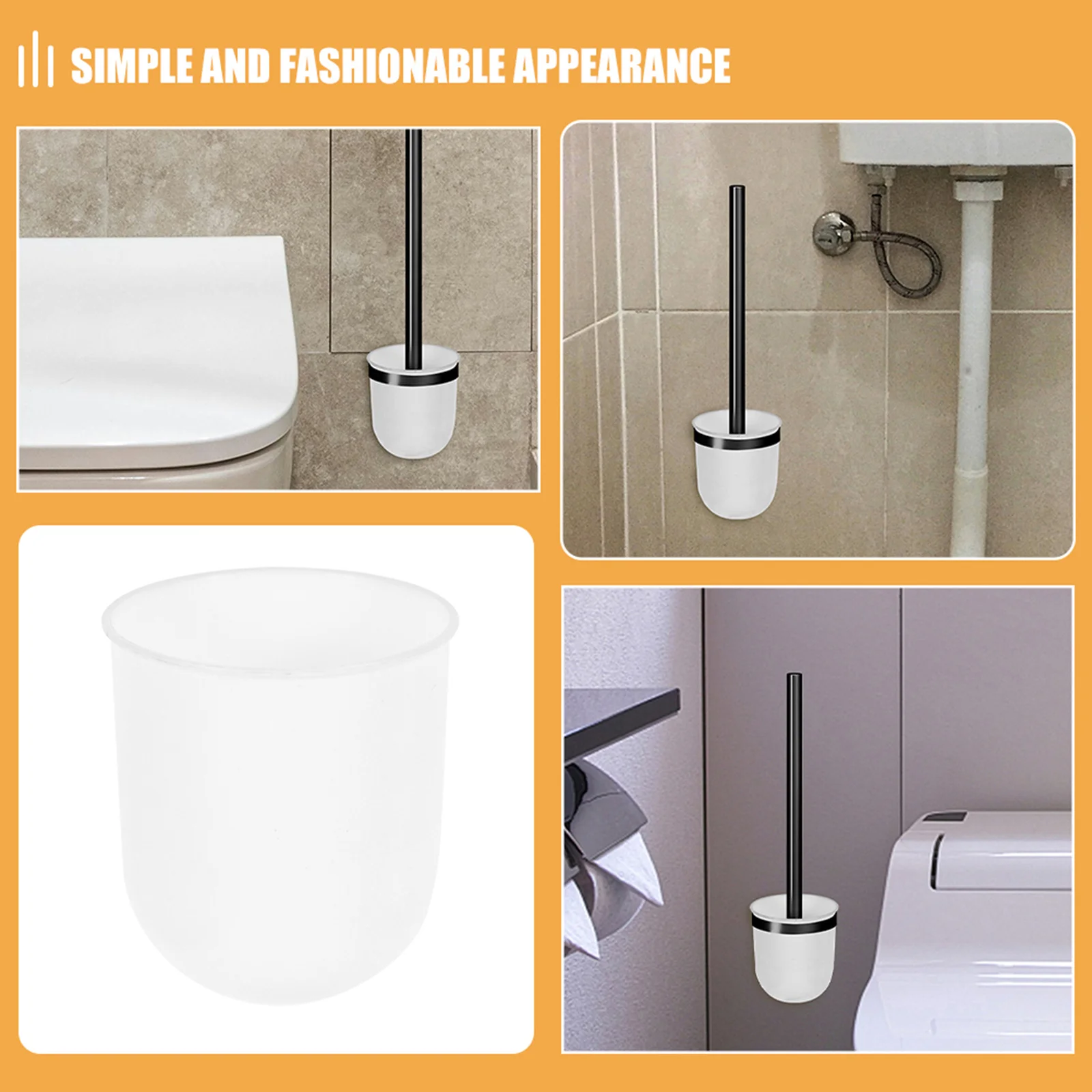 

2 шт., держатель для туалетной щетки, пластиковая чашка, инструмент для чистки ванной комнаты, контейнер для хранения, бытовой скруббер для унитаза