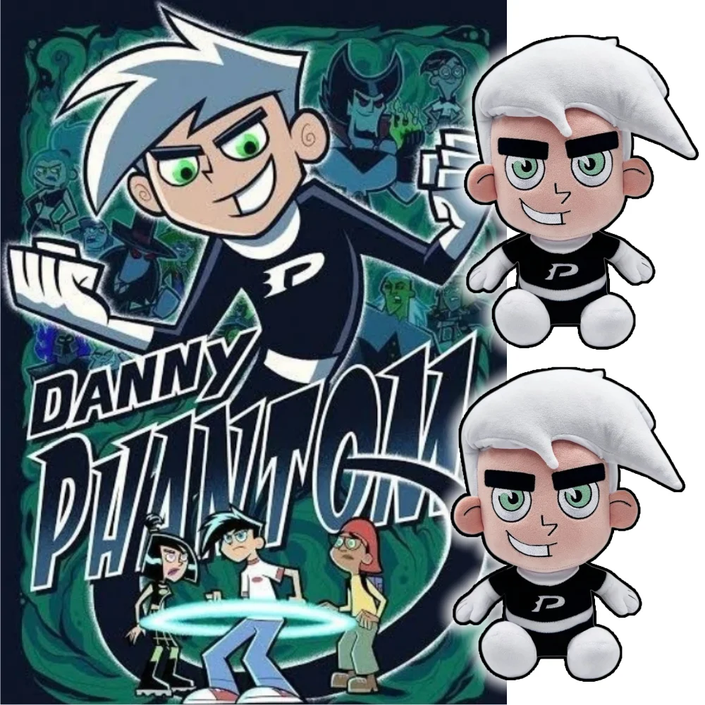 

Плюшевая игрушка Дэнни Фантом (Ghost Boy) 23 см, мягкая, коллекционная, в виде аниме-персонажа, милый плюшевый подарок на день рождения, декор для дома