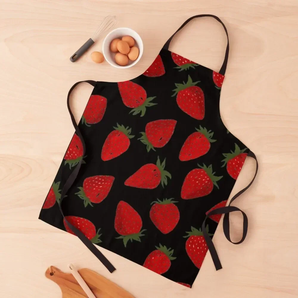 

Strawberry pattern Apron Kitchen on the wall for women halloween Apron