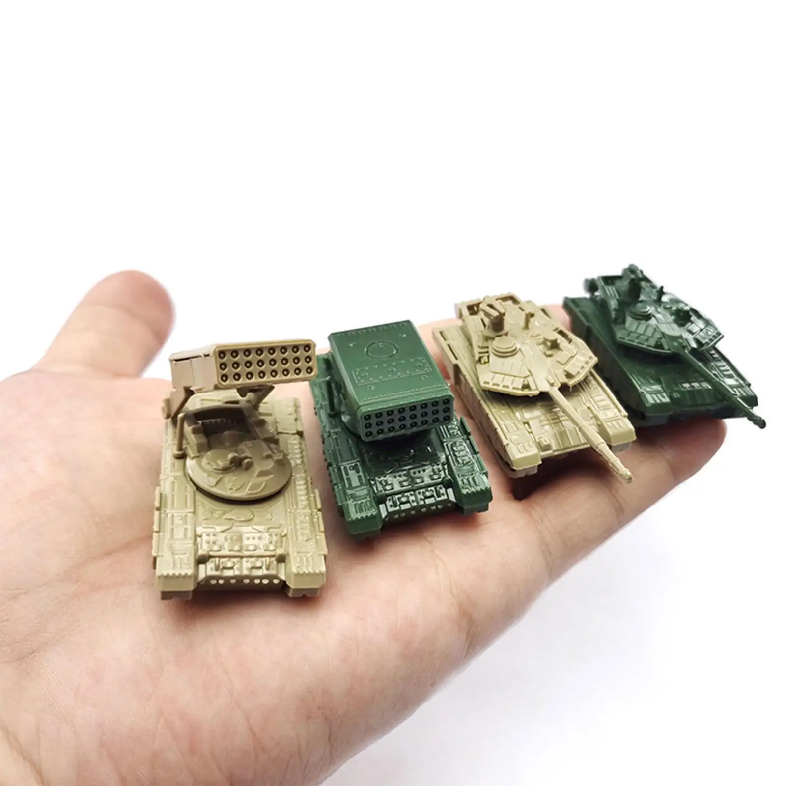 Educational 1/144 Tank Vehicle DIY Model Kit Plastic Multiple Rocket Launcher Miniature for Children and Adults