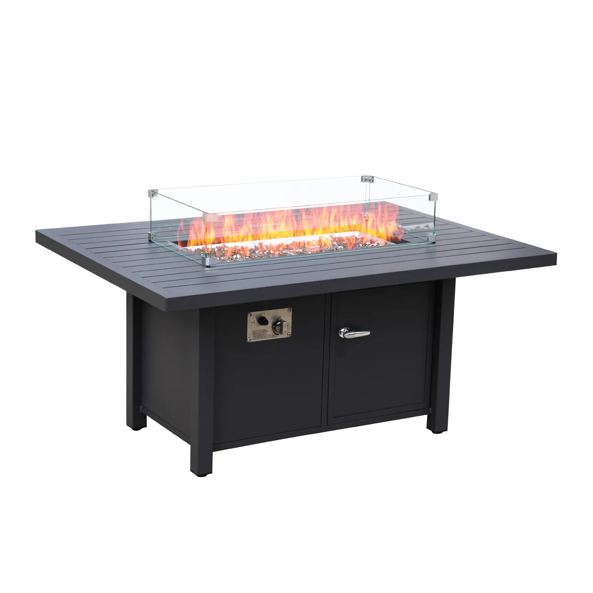 Commercial Fancy Outdoor Aluminum Fire Pits Table For Garden Hotel Contract Patio Heater Modern Exterior Furniture Decor