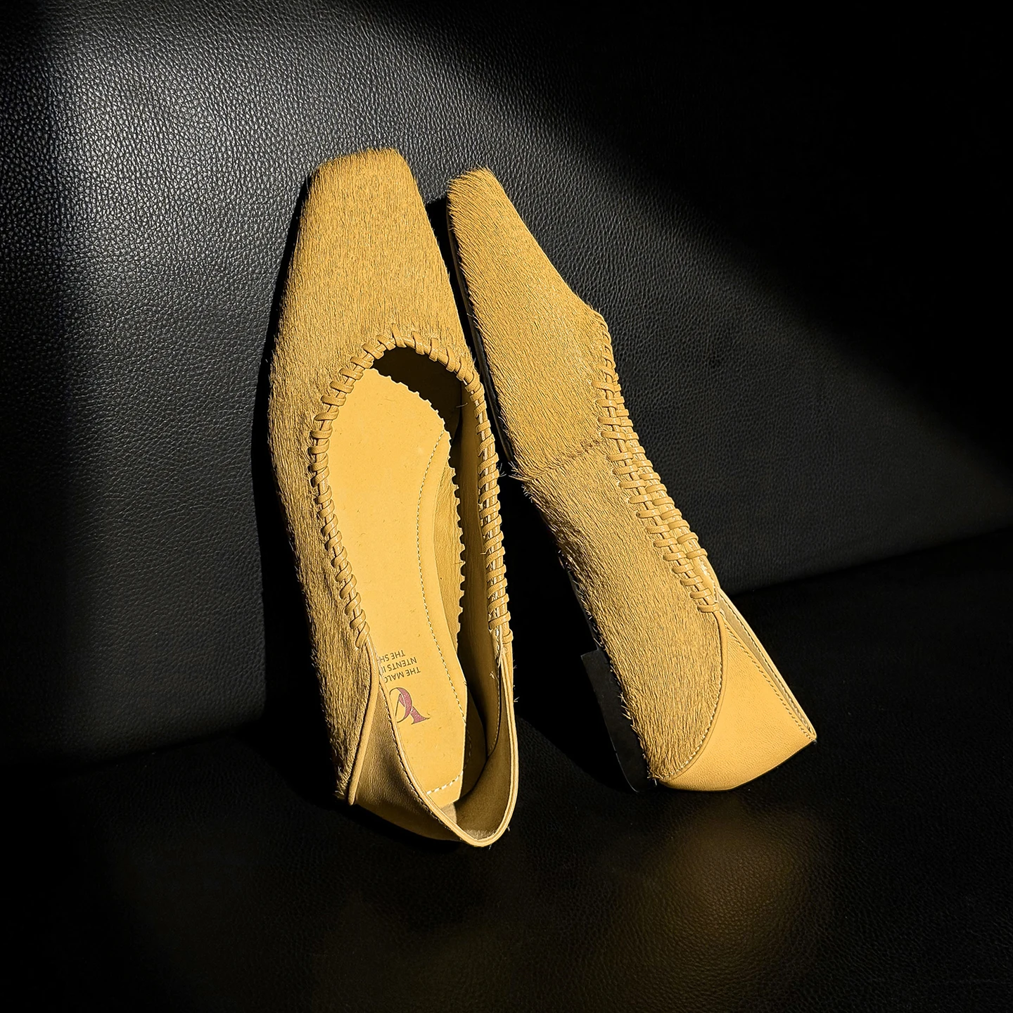 

Calf Hair Fashion Flats 2026 Early Spring New Square Toe Dopamine Casual Dressy Shoes Comfortable Versatile Women Shoes