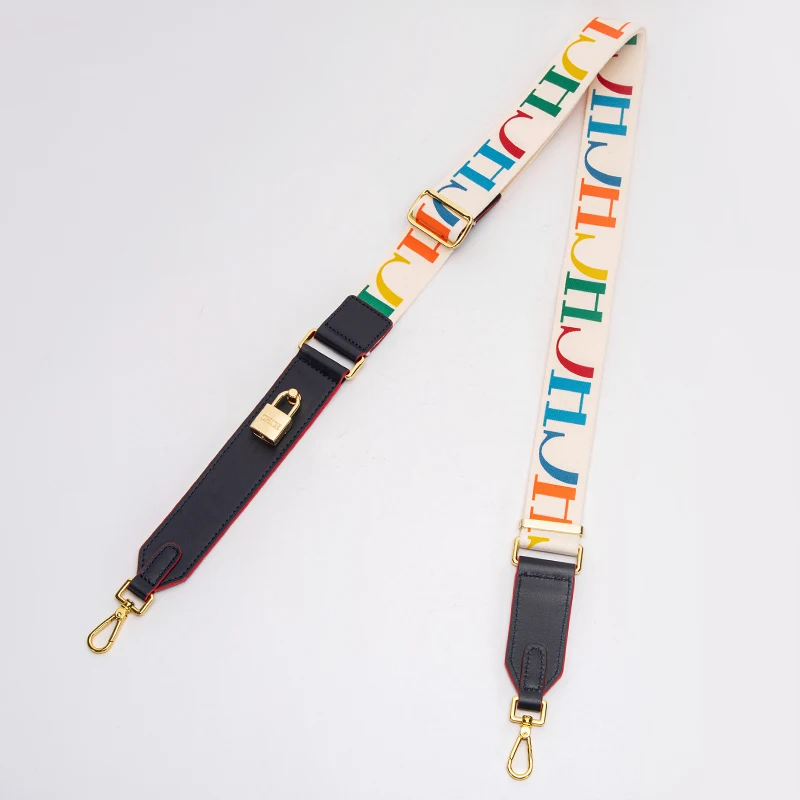 Shoulder Strap Accessories with Letter Printing, Fashionable and Multi-color Options Dot Pattern Design Bag,