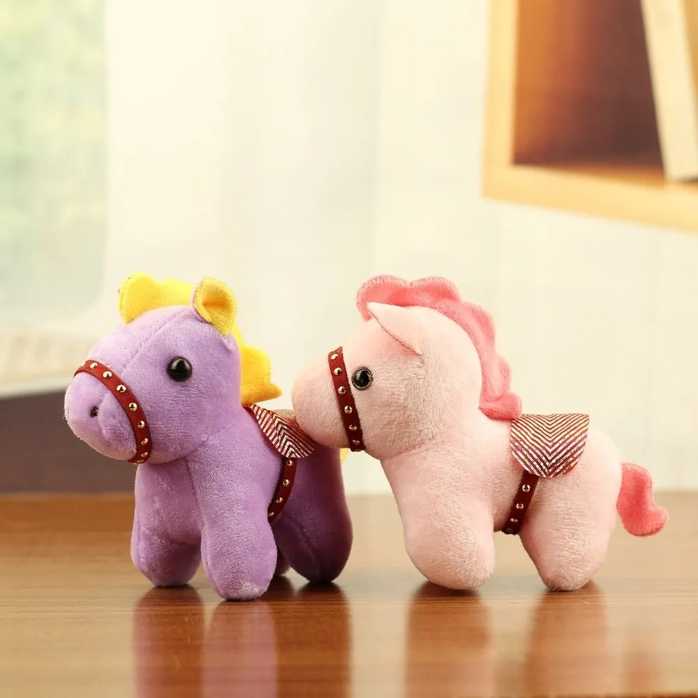 

Cartoon Pony Pendant Mascot Doll Steed Doll Stuffed Animal Keyring Chinese Style Backpack Pendant Zodiac Pony Figurine