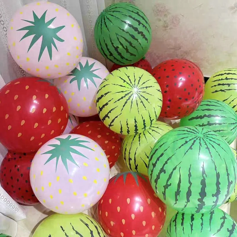 20/50szt Truskawkowe balony Arbuz Owoce Urodziny Balon Letnia Hawajska Dekoracja Impreza Dzieci Dziewczyna Urodziny Globos — zdjęcie 3
