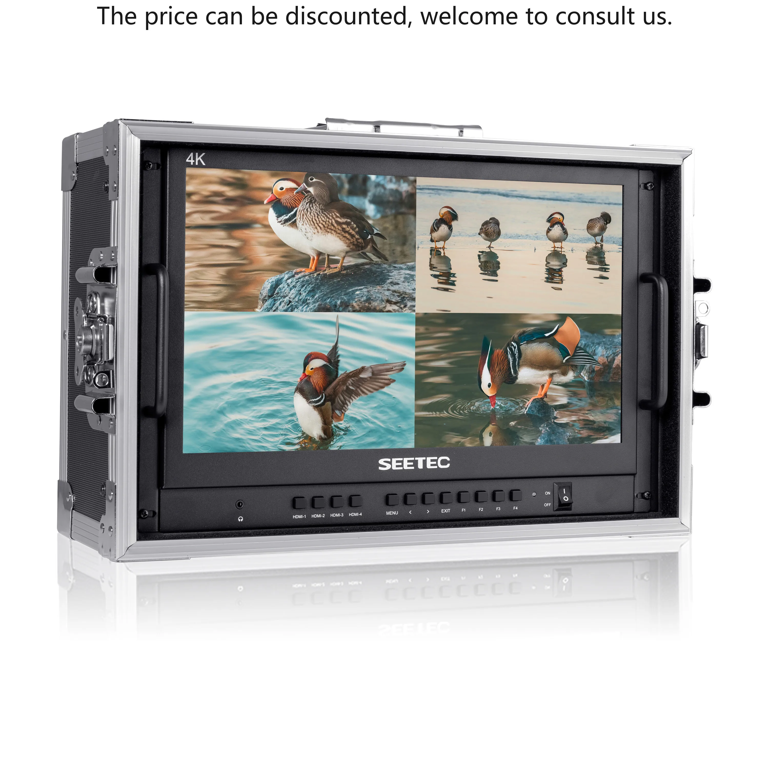 

SEETEC ATEM156-CO Трансляция мультиводу монитора 15,6 дюйма Портативный, 4 входа HDMI, прямая продажа OEM оптом с фабрики