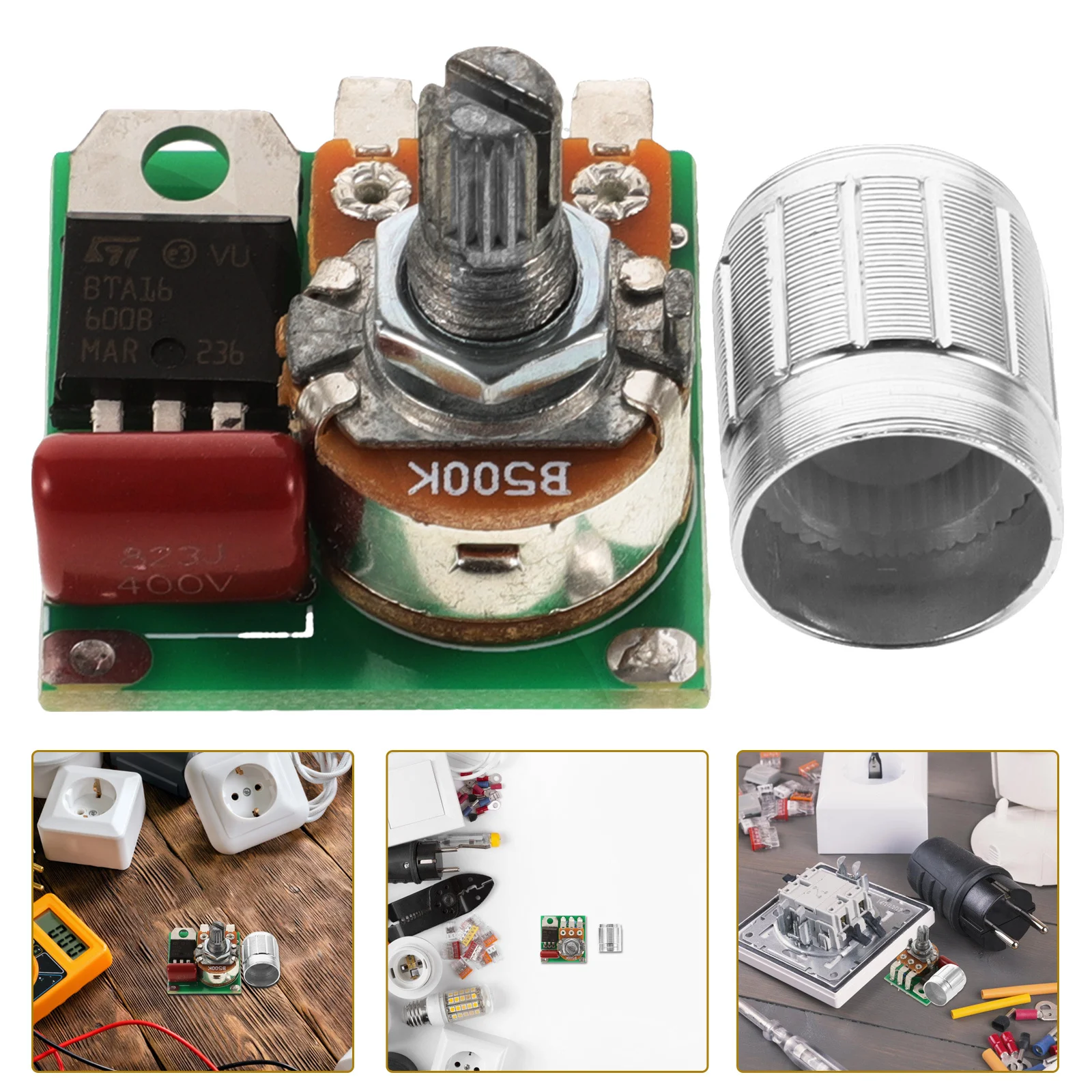 

Переключатель лампы Регулируемый диммер лампы Многофункциональный потенциометр Твердый переключатель управления строительной лампой Электрический диммер