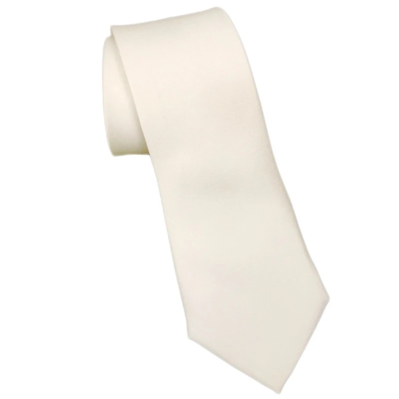 

Adults Heat Transfer Necktie Solid White DIY Sublimation Blank Tie for Birthday