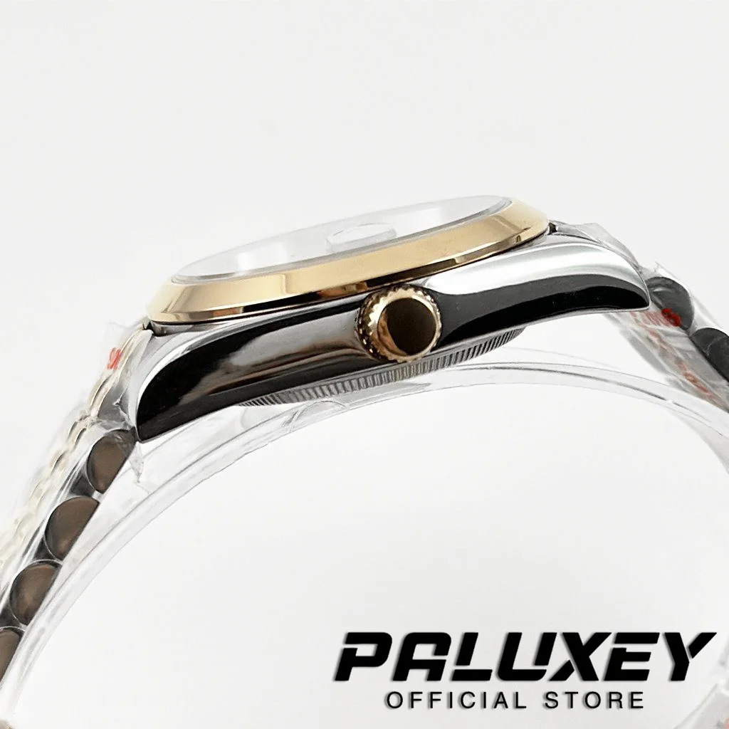 36 مللي متر/40 مللي متر NH34 NH35 NH36 NH38 NH70 الصلبة خمسة حبة الإنزلاق قفل المشبك مقاوم للماء ساعة حافظة الياقوت الكريستال ETA2824 PT5000