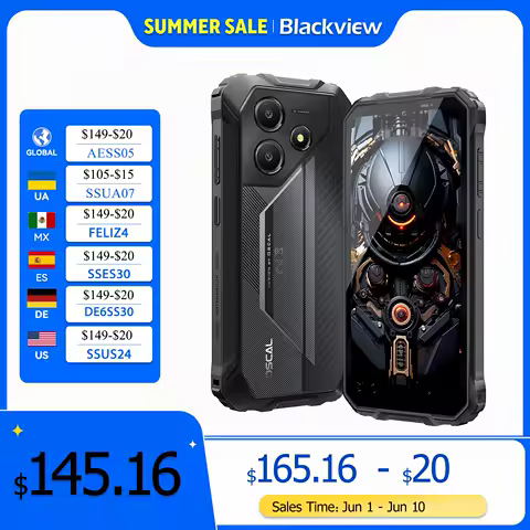 Blackview Blackview OSCAL Marine 2 Rugged Smartphone AI, 6.56'' HD+ Display, Unisoc T615,  8GB+128GB, 11000mAh, Android 15 Phone NFC Comparison — Spécifications & Meilleur prix 2026