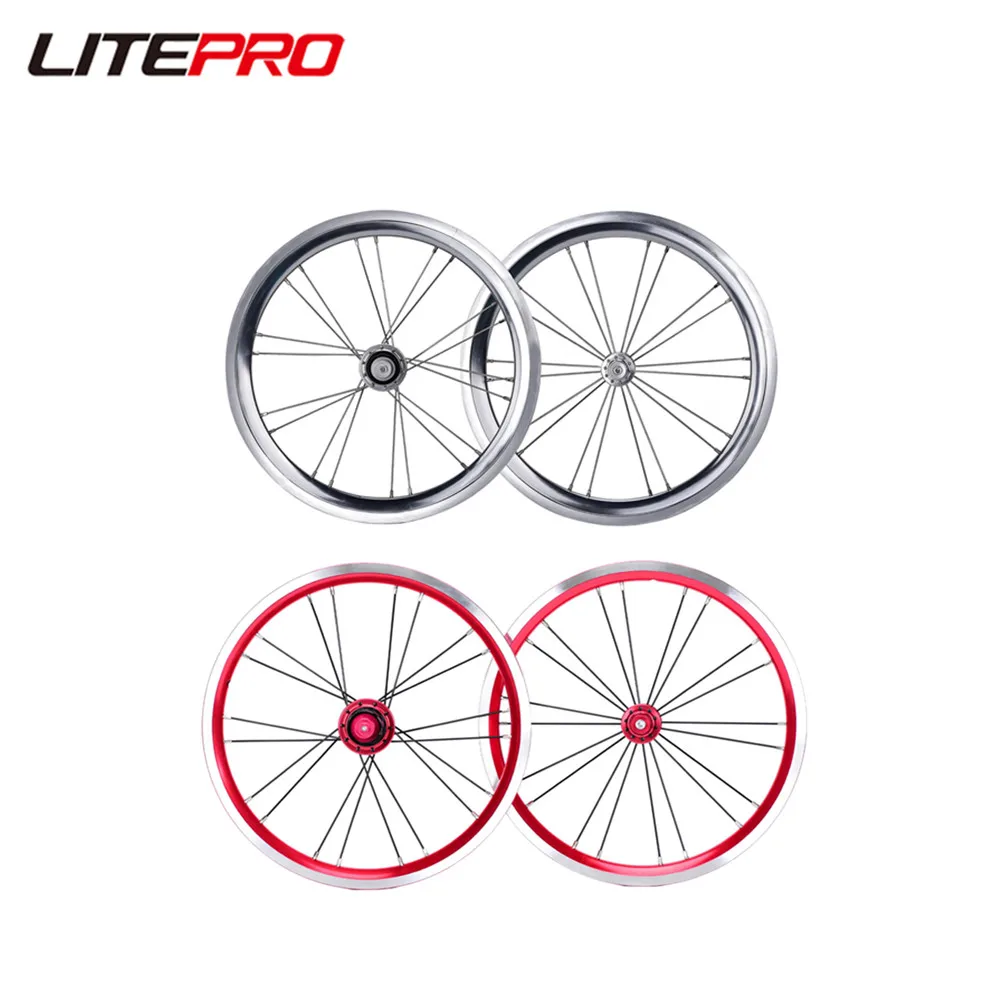 Litepro 16Inch 349 V Brake Wheelset Folding Bicycle 74x130MM 11S Aluminum Alloy Wheels 20MM Rim 