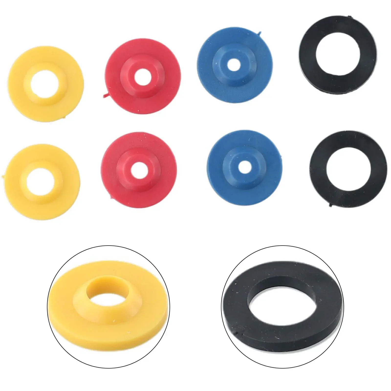 8pc Shower Faucet Silicone Waterproof Gasket Flow Reducer Limiter Water Saving Gasket 5, 7, 11 L/Min Hose Restrictor Accessries