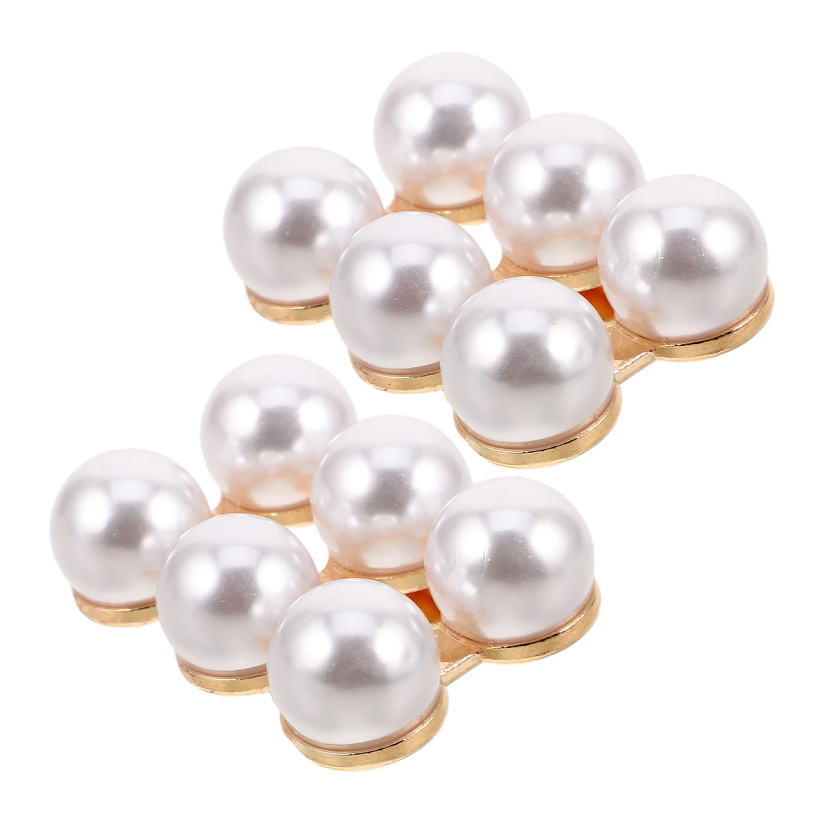 

2 Pcs Detachable Shoe Buckle Pearl Shoes Accessories Removable Decorative Jewelry High Heel Wedding Dress