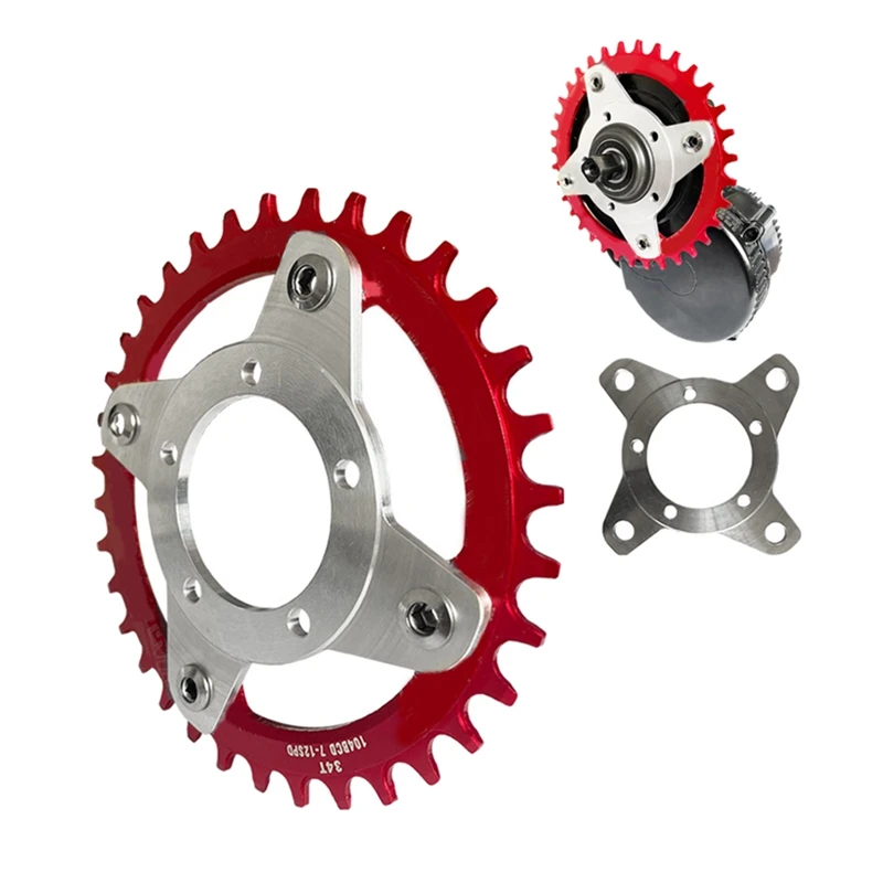 Electric Bicycle 104BCD Chainring Chain Ring Adapter For Bafang Mid Drive Motor BBS01 BBS02