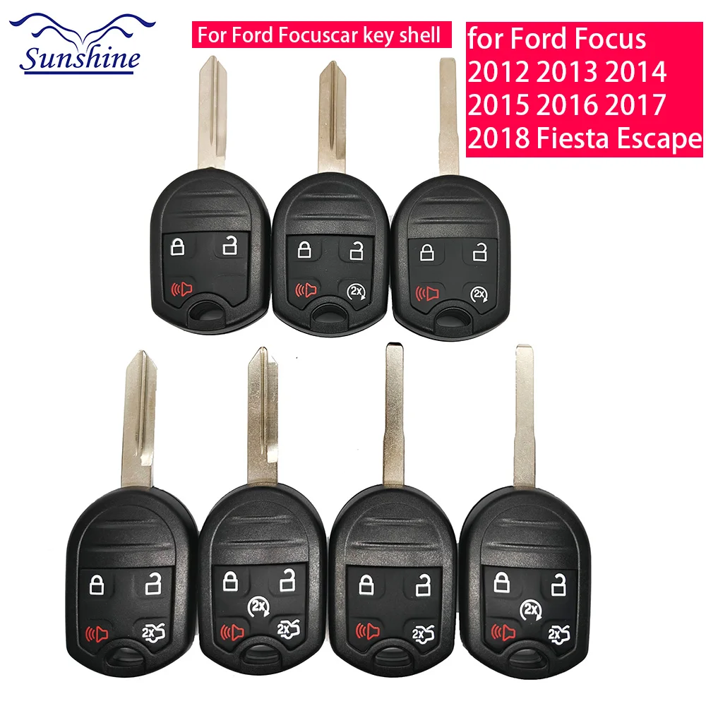 

Sunshine 3/4/5 Buttons Remote Key Shell For Ford C-Max F350 Escape Fiesta F150 Mustang Fit Mazda Uncut HU101 FO38 Blade Replace