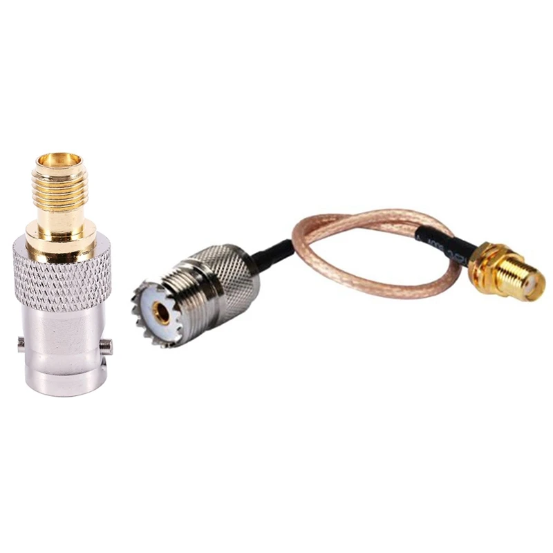 F / F RF SMA Female To BNC Female Adapter Antenna Cable With Antenna Cable Adapter For UHF Base And Mobile Antennas