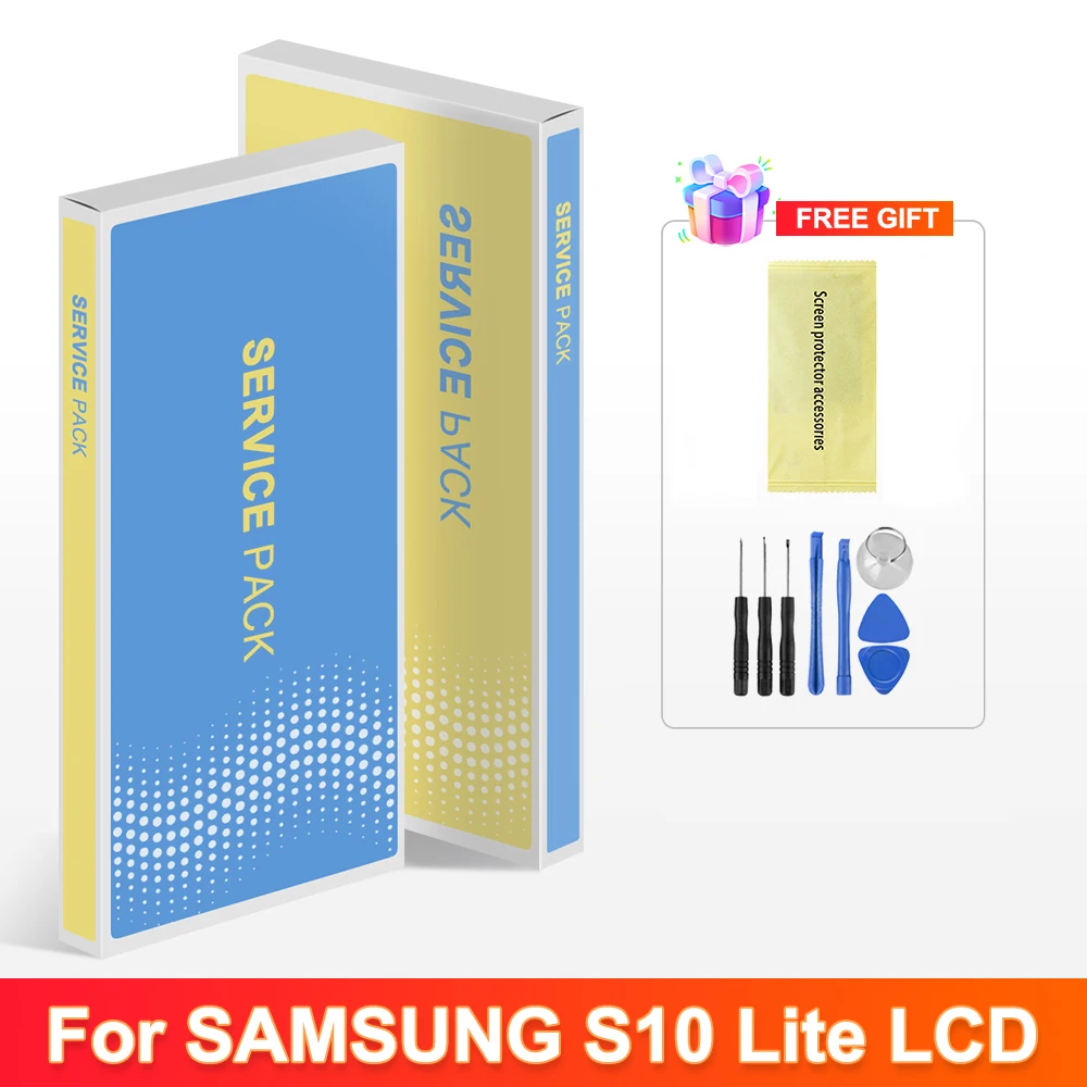 100% Tested  TFT Lcd Display Samsung S10 Lite G770F LCD Display Touch Screen Digitizer Assembly for Samsung S10 Lite LCD