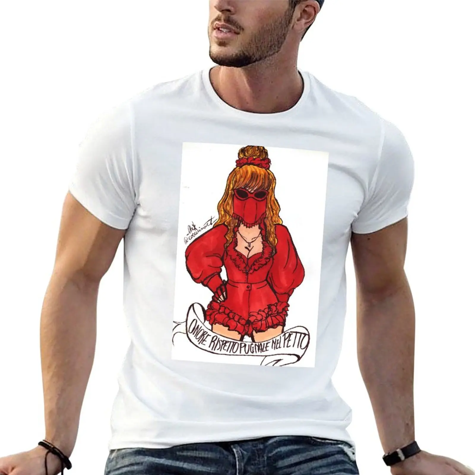 Camiseta MYSS KETA - UNA DONNA CHE CONTA para hombre, de algodón grueso, estilo anime, negra, lisa, en paquete.