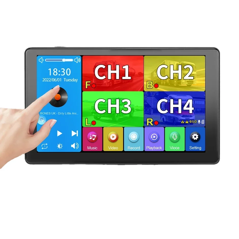 GreenYi-minicámara inteligente de punto ciego para camión, coche, remolque, alarma BSD, 4-канальное, inalámbrico