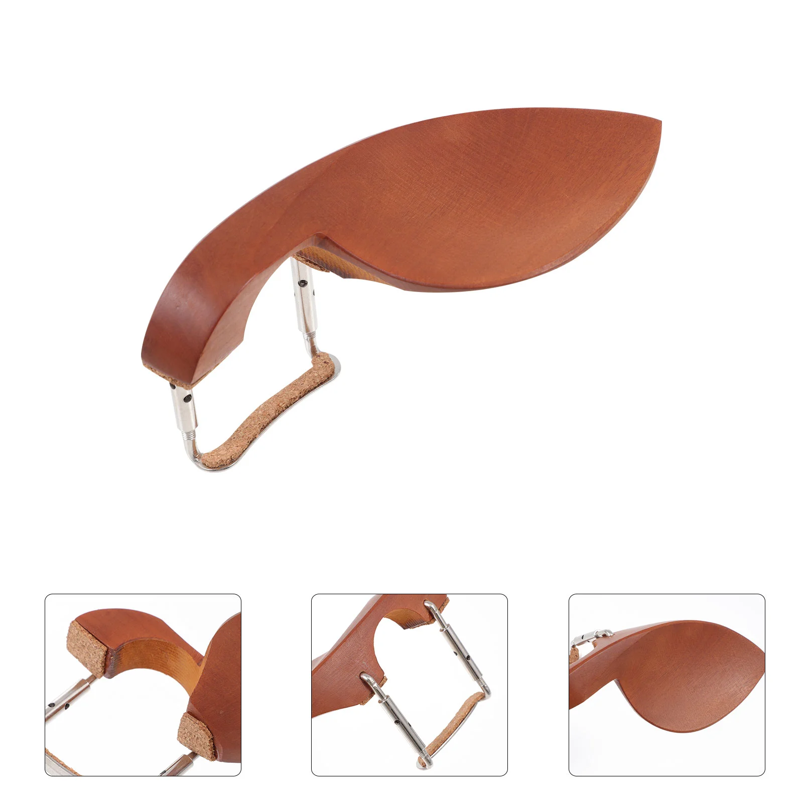 1Set Jujube Wood Violin Chinrest Replacement Chin Holder Violin Accessory