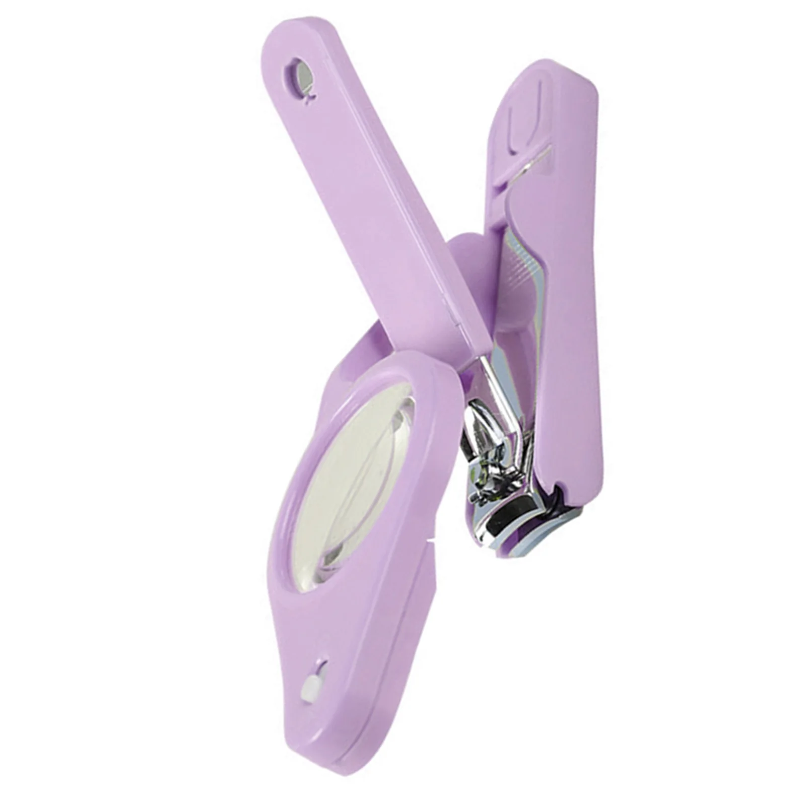 

1pc Stainless Steel Led Magnifying Glass Nail Clippers Durable Adjustable Angle Portable Fingernail Clippers For Women Men