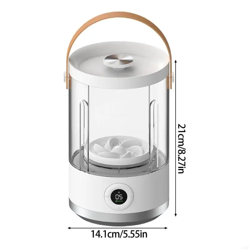 U1JE Travel Washer Rechargeable 4000mAh Battery Washer Clear Clearer untuk Penghematan Ruang Apartemen Berkemah Pakaian Dalam