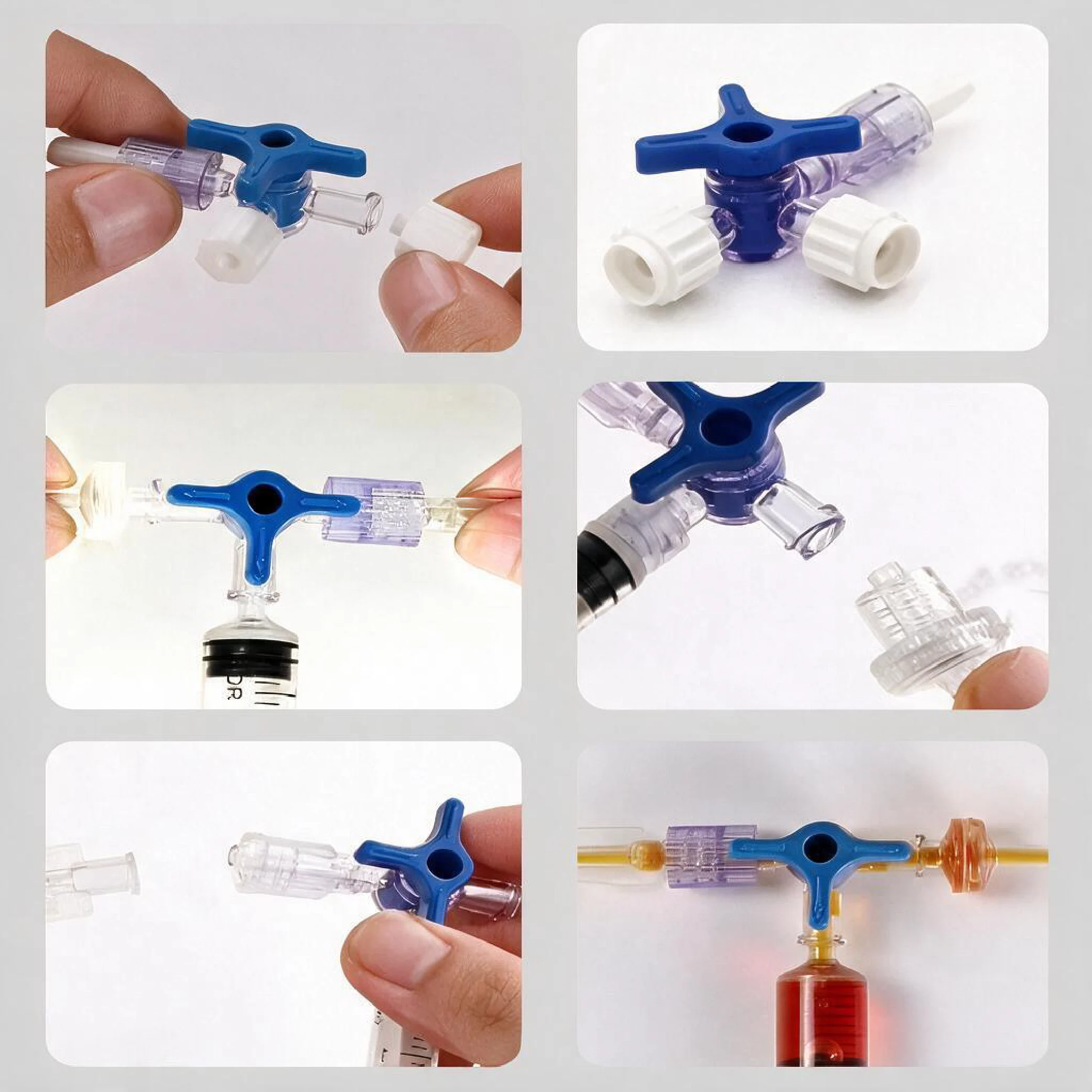 10/20/50pcs Disposable Multi-Functional Three-Way Check Valve Safety Medical Plastic Infusion Accessory Veterinary Instruments