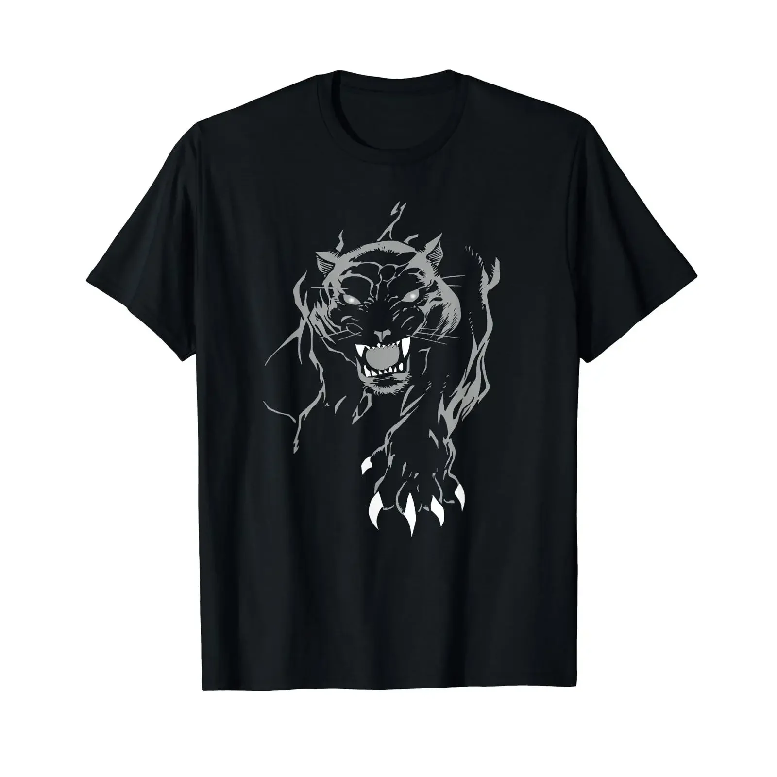 Tiger T Shirt Panther Claws Cool Art Wild Animal vintage Washed designer clothes Breathable fashion homme Top For Everyday Wear