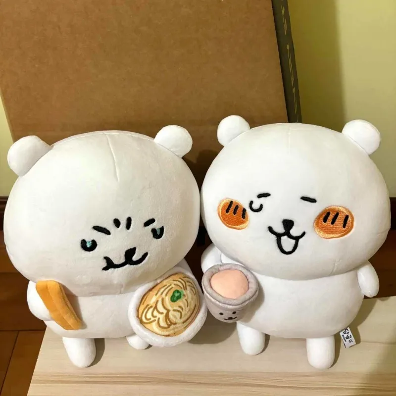 20cm Nagano Anime Kawaii Ramen Tea Cup White Bear Plush Doll Nongdamgom Cartoon Sofa Pillow Toy Chiikawa Decoration Cute Gift