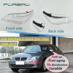 New Style Headlamp Glass Lens Cover Car Accessories Transparent Headlight Lampshade For BMW E60 E60LCI 2008 2009 2010