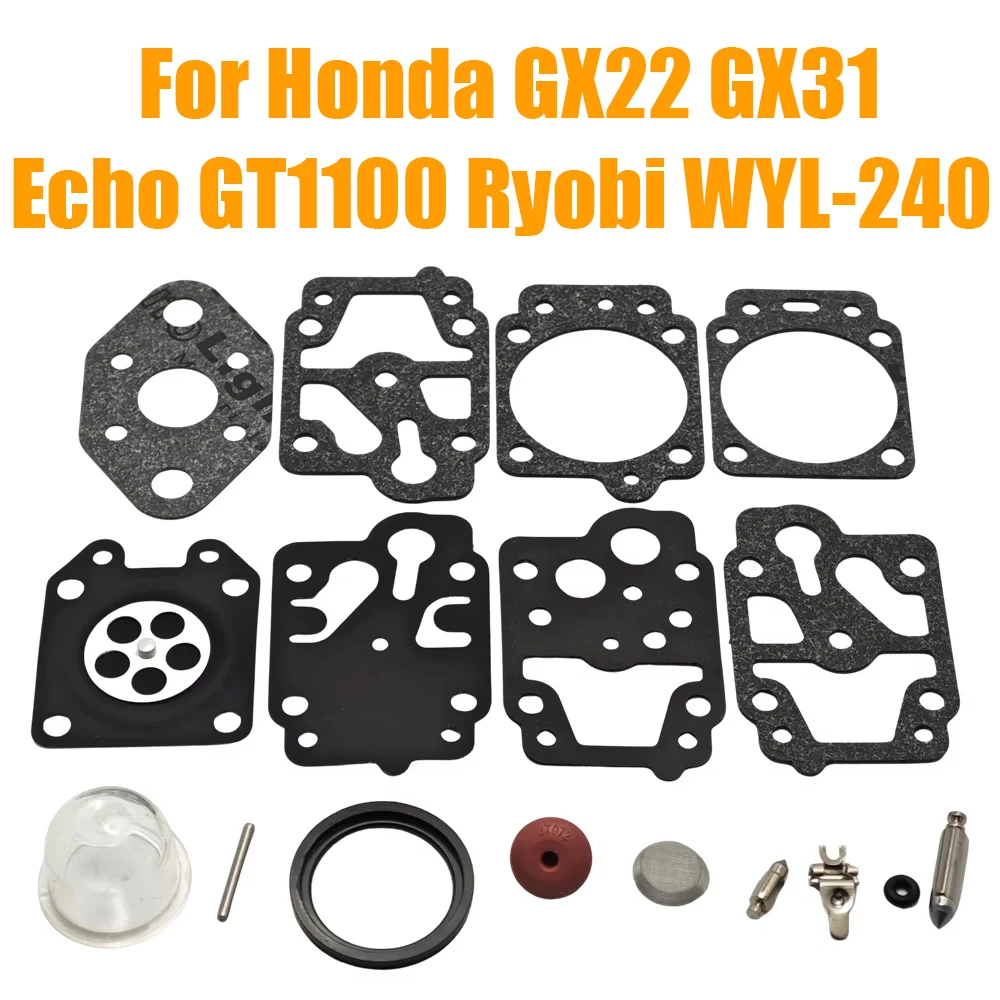 Carburetor Gasket Repair Rebuild Kit For Honda GX22 GX31 Maruyama LE230 Echo GT1100 GT2101 Ryobi WYL-240 K20-WYL