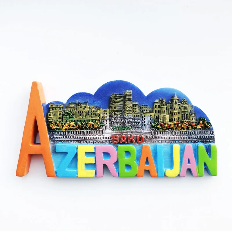 Azerbaijan Travelling Fridge Magnets Baku Tourism Souvenirs Fridge Stickers Home Decor Wedding Gifts Magnetic Stickers