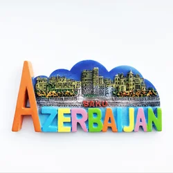 Azerbaijan Travelling Fridge Magnets Baku Tourism Souvenirs Fridge Stickers Home Decor Wedding Gifts Magnetic Stickers