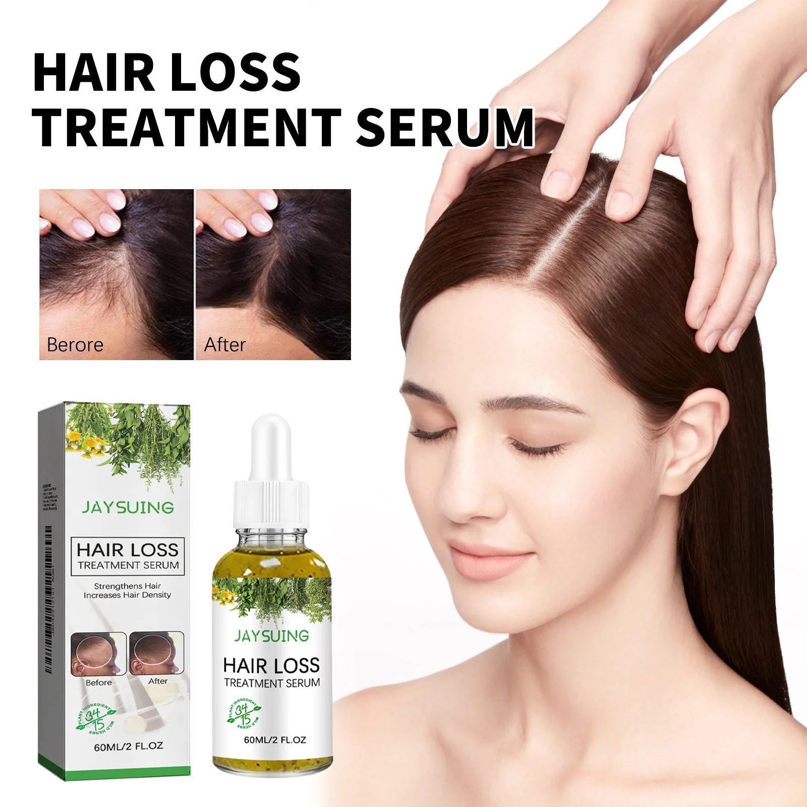 

Hair Growth Serum Fast Regrowth Oil Anti Hair Loss Prevent Baldness Thinning Herbal Hair Growth Treatment Thicken Grow Hair Care