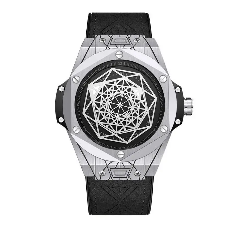 Orologio meccanico automatico sportivo luminoso con cinturino in Silicone da uomo alla moda creativo alla moda