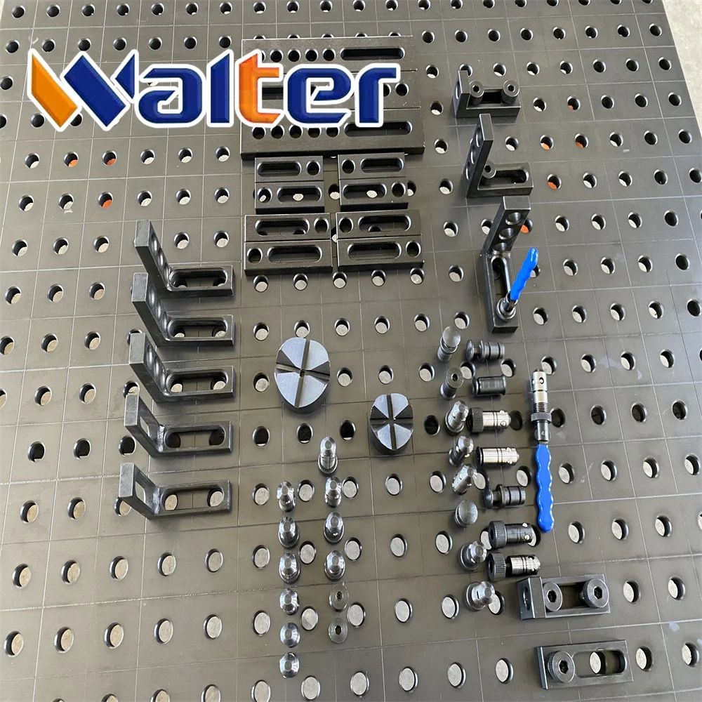 3D Welding Table with Rail Moving System Multi Hole Positioning Workbench with Fixture