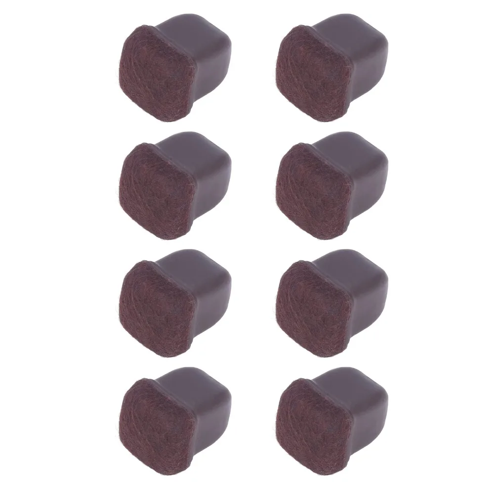 

8pcs Rectangle Shape Chair Leg Covers TPE Material Brown Color Floor Protectors Anti-Scratch Protectors Indoor Furniture