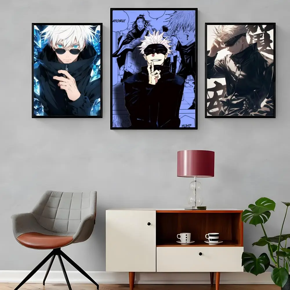 Gojo Satoru Painting Calligraphy Canvas Poster: Crease Free Waterproof Durable All Space Wall Decor