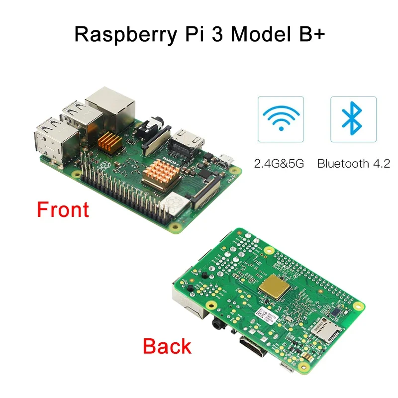 أصلي Raspberry Pi 3 موديل B Plus مع واي فاي وبلوتوث ، مروحة حافظة ABS اختيارية ، مفتاح تشغيل وإيقاف ، حوض تسخين بالطاقة ، التوت Pi 3B