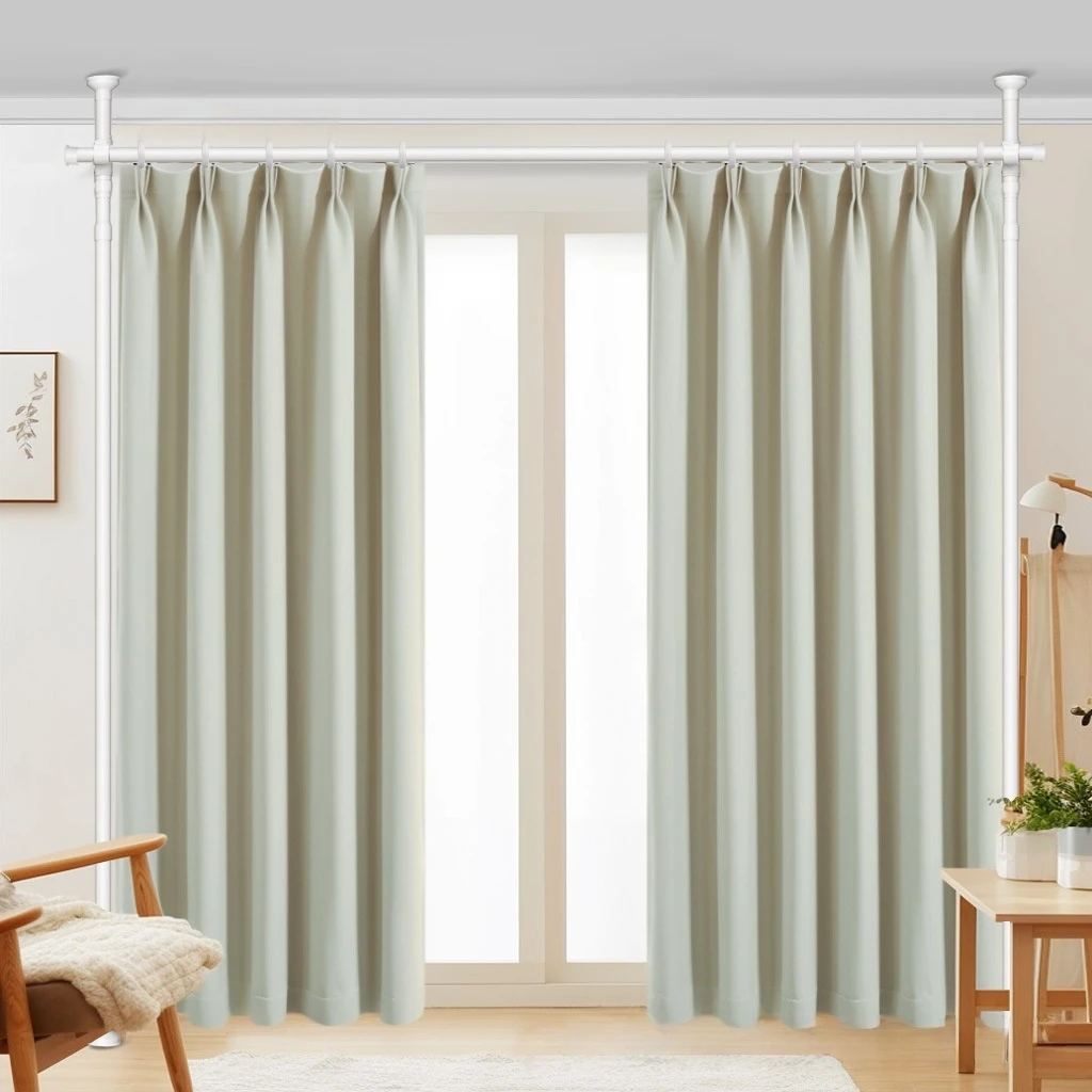 

Curtain Rod Room Separation Vertical Tension Telescopic Rod Space Bedroom Punch-Free Block Bed Partition Curtain Door Curtain
