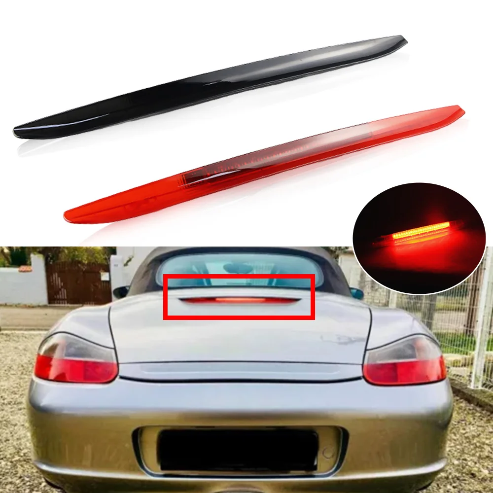 

1PC Smoke/Red Lens 12VHigh Level LED 3rd Third Brake Tail Stop Light For Boxster Roadster 986 1997-2004 OEM# 98663105000