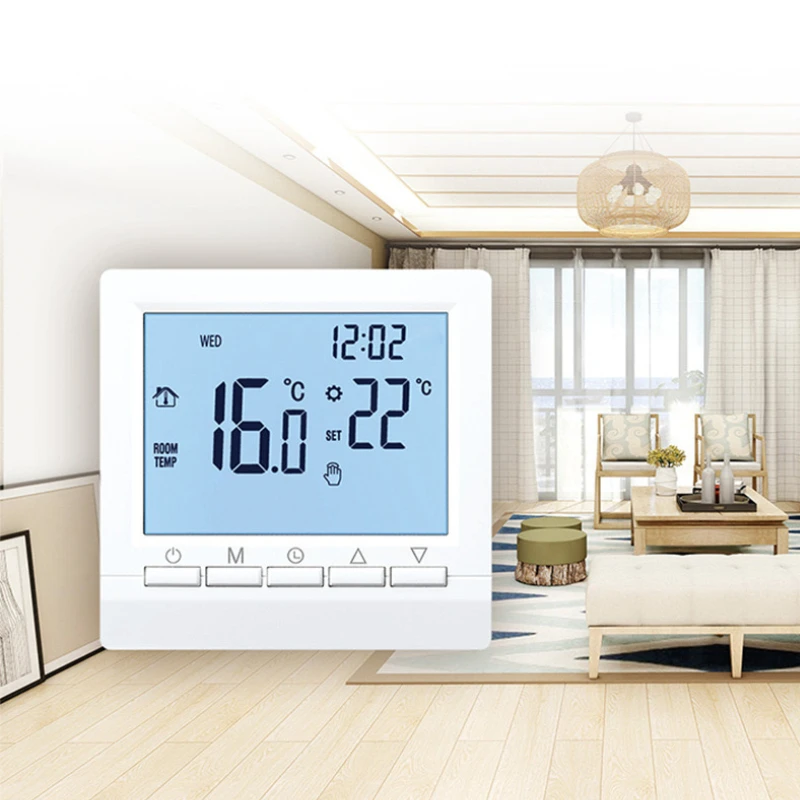 Thermostat Temperature Control Panel for Gas/Water Boiler/Electric Floor Heating