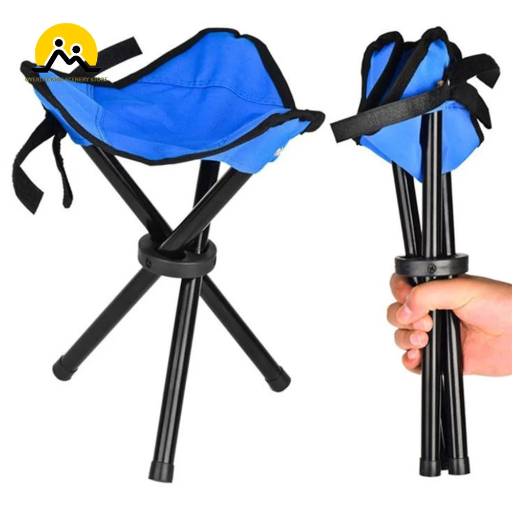 Portable Tripod Stool Folding Chair with Carrying Case For Outdoor Camping Walking Hunting Hiking Fishing Travel Chair