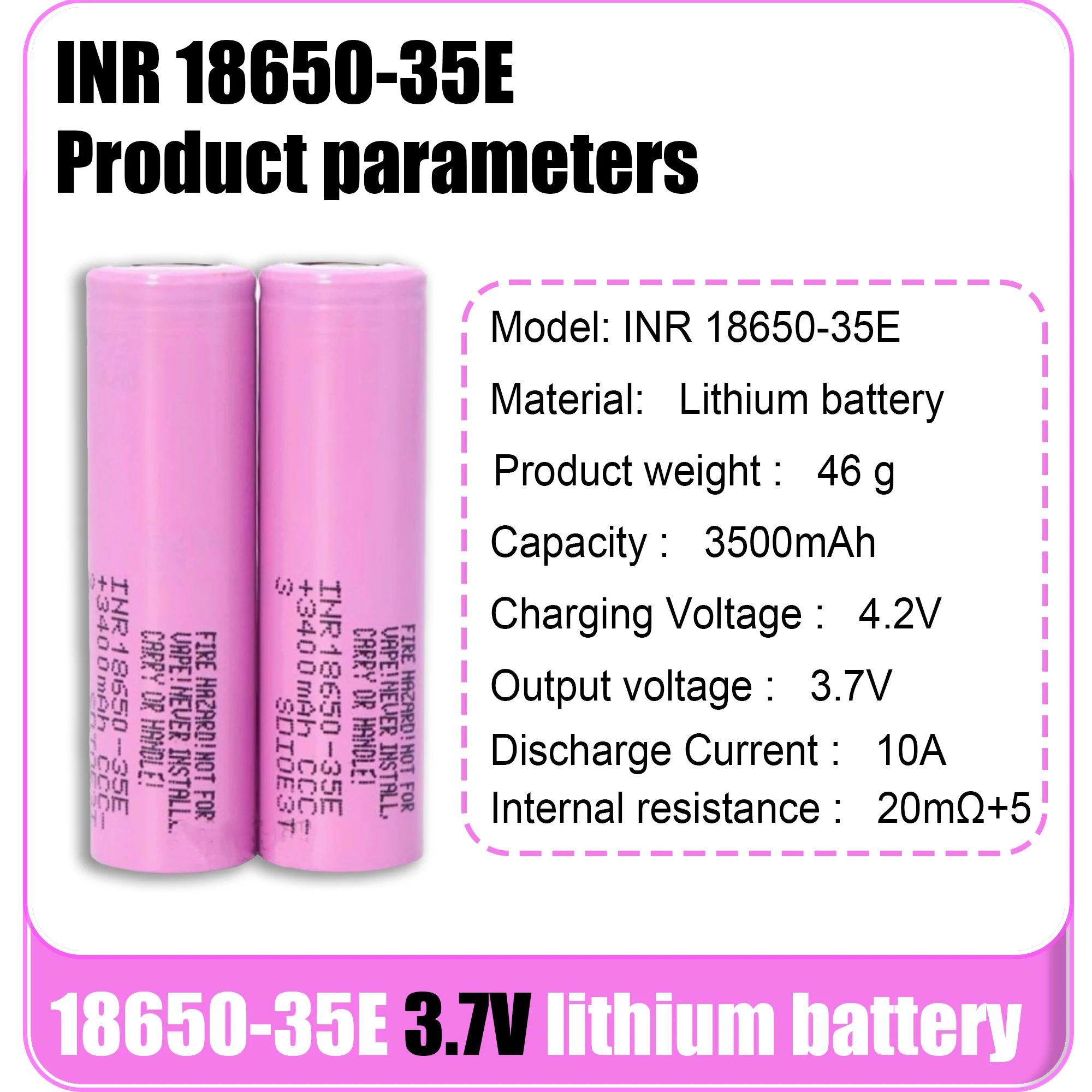 2025 حار NUEVA Batería de iones de litio قابلة للشحن الأصلي 18650 35E 3500mAh 20A descarga INR18650 3,7 فولت 3500 مللي أمبير
