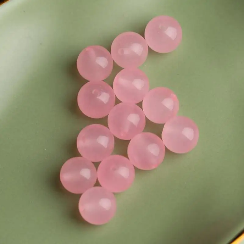 Natural Stone Pink Jade Beads For Jewelry Making Diy String Bracelet Beaded Necklace Myanmar Jadeite Burma Jade Bead Accessories