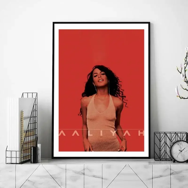 A-Aaliyah Singer POSTER Poster Prints Wall Pictures Living Room Home Decoration Small