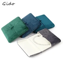 Pearl Necklce Gift Box Velvet Necklace Packaging Box Ring Holder Display Showcase Pendant Organizer