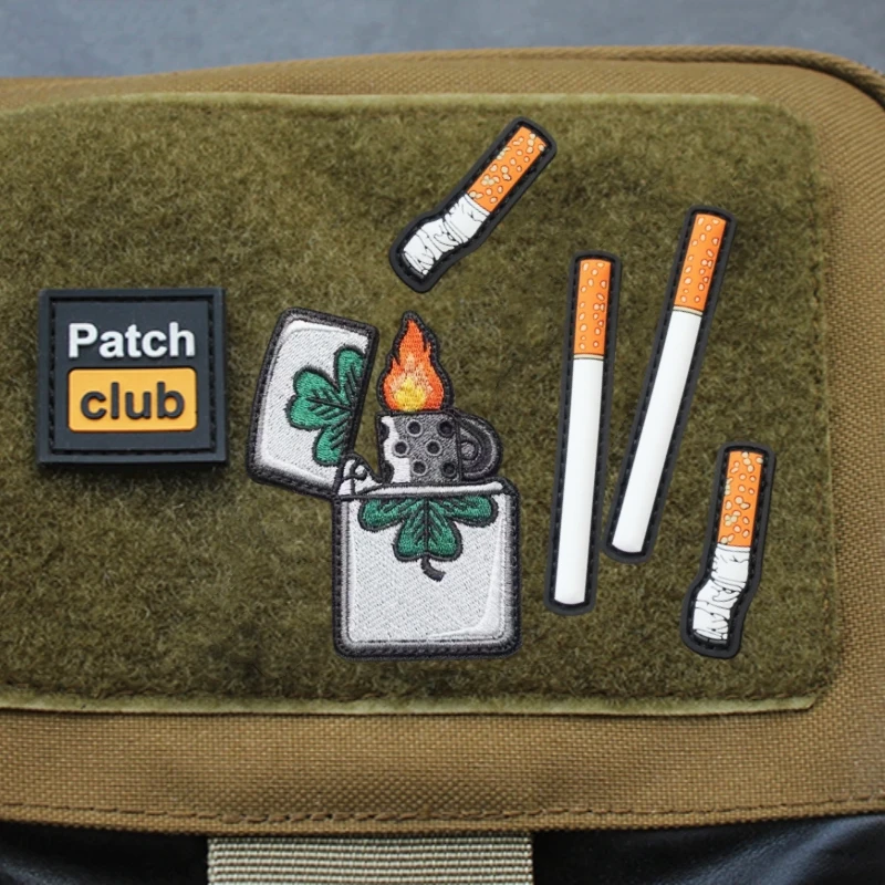 Oeteldonk Emblem 2024 Cigarette PVC Hook & Loop Patch Somke Armband Tactical Backpack Stickers Personality Creative Morale Badge