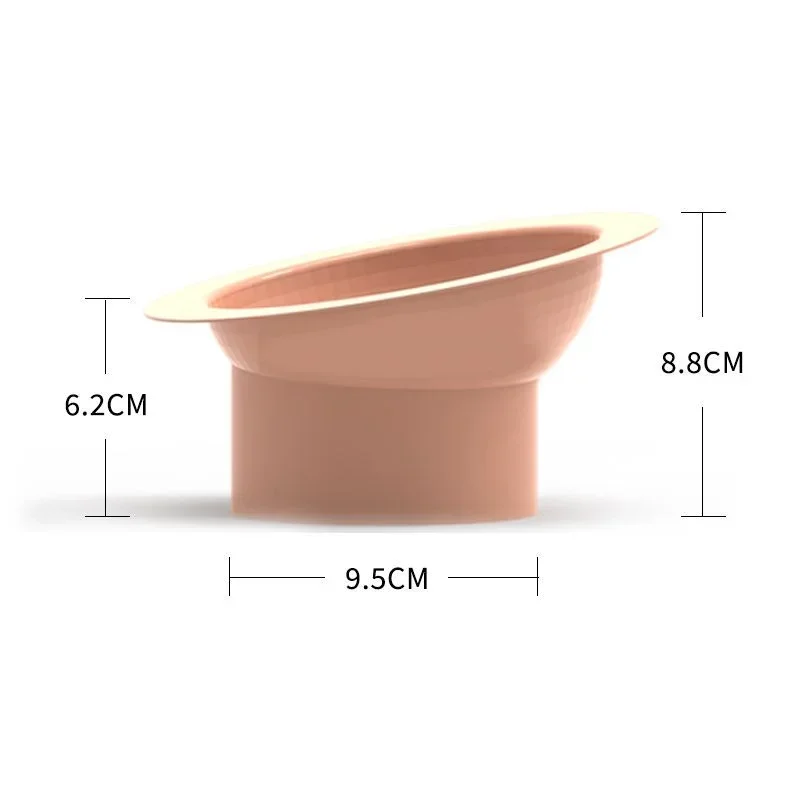 1PC Random Color Cat Bowl High Foot Dog Bowl 45°Neck Protector Food Water Feeder Bowl Anti-overturning Pet Feeding Cup Goblet